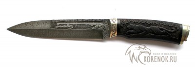 Нож Сиг-3 (дамасская сталь, резной)  Общая длина mm : 302Длина клинка mm : 177Макс. ширина клинка mm : 33Макс. толщина клинка mm : 3.8