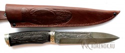 Нож Сиг-3 (дамасская сталь, резной)  - IMG_2263.JPG