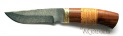 Нож  "Таежный-2"  (дамасская сталь, наборная береста,палисандр)  вариант 2 - IMG_0085.JPG