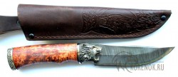 Нож Егерь (дамасская сталь, стабилизированная карельская береза)  - 19-1.jpg