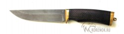 Нож "Лунь-3" (алмазная  сталь ХВ5, черный граб, насечка)   - Нож "Лунь-3" (алмазная  сталь ХВ5, черный граб, насечка)  