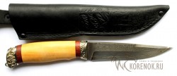 Нож Сиг-3 (составной дамаск, сатиновое дерево, мельхиор) вариант 6 - IMG_7986.JPG