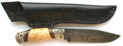 Нож "Охотник" (дамасская сталь,карельская береза,венге)    - IMG_8473.JPG
