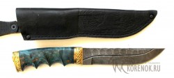 Нож  "Лань"  (дамасская сталь, долы)  - Нож  "Лань"  (дамасская сталь, долы) 