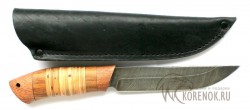 Нож  "Лань"  (дамасская сталь, орех, наборная береста) - IMG_8030.JPG