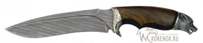 Нож Волк (дамасская сталь) Общая длина 290 мм Длина клинка 165 мм Наибольшая ширина клинка 35 мм Толщина обуха 5.0 мм 