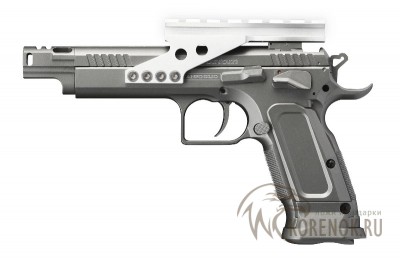 Пневматический пистолет Swiss Arms Tanfoglio Gold Custom Eric  Калибр, мм 4.5 ммСкорость выстрела, м/с 91 м/сЕмкость магазина 18 BBВес (кг) 1344 гИсточник энергии баллон СО2, 12 гМатериал металл
