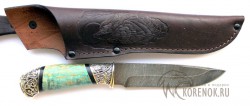 Нож "Секач" (дамасская сталь, стабилизированная древесина, мельхиор ) вариант 2 - IMG_1032.JPG