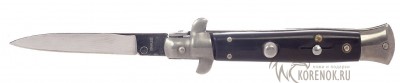 Нож складной с автоматическим извлечением клинка Pirat 702-1 Общая длина mm : 210Длина клинка mm : 84Макс. ширина клинка mm : 12Макс. толщина клинка mm : 2.8