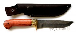 Нож Таежник (дамасская сталь, бубинга, латунь) - Нож Таежник (дамасская сталь, бубинга, латунь)