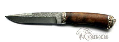 Нож Аскет (торцевой дамаск) вариант 2 Общая длина mm : 275Длина клинка mm : 145Макс. ширина клинка mm : 28Макс. толщина клинка mm : 3.8