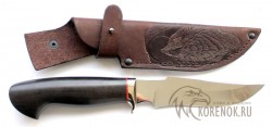 Нож "Путник" (сталь 95х18, черный граб, мельхиор) - Нож "Путник" (сталь 95х18, черный граб, мельхиор)