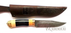 Нож КЛАССИКА-2 (дамасская сталь, карельская береза, граб) - Нож КЛАССИКА-2 (дамасская сталь, карельская береза, граб)