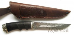 Нож Лань (дамасская сталь, венге, мельхиор, долы)  - IMG_2198.JPG