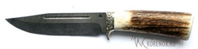 Нож Финский (дамасская сталь, рог)  Общая длина mm : 280-290Длина клинка mm : 140-150Макс. ширина клинка mm : 32Макс. толщина клинка mm : 2.2-2.4