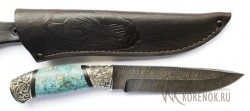 Нож "Секач" (дамасская сталь, стабилизированная древесина, мельхиор )    - IMG_9587.JPG
