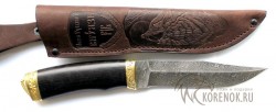 Нож Фердинанд (дамасская сталь, черный граб, латунь)  - Нож Фердинанд (дамасская сталь, черный граб, латунь) 