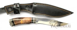 Нож "Тагар" (сталь 95х18, стабилизированный кап, мельхиор) - Нож "Тагар" (сталь 95х18, стабилизированный кап, мельхиор)