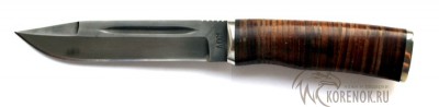 Нож Русич (Наборная кожа, литой булат)  вариант 3 Общая длина mm : 270±10Длина клинка mm : 145±10Макс. ширина клинка mm : 30±5Макс. толщина клинка mm : 4.0±1.0