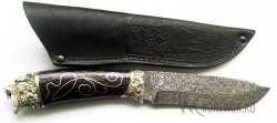 Нож "А-2607" (дамасская сталь, мельхиор, инкрустация)   - IMG_4261.JPG
