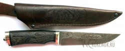 Нож  "Лунь-2"  (дамасская сталь, резная рукоять) - Нож  "Лунь-2"  (дамасская сталь, резная рукоять)