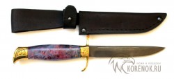 Нож финка НКВД (булат, стабилизированная древесина, латунь) В5 - Нож финка НКВД (булат, стабилизированная древесина, латунь) В5