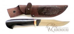 Нож "Скорпион" (сталь 95х18, черный граб, мельхиор) - Нож "Скорпион" (сталь 95х18, черный граб, мельхиор)