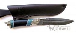 Нож "Кайман" (дамасская сталь, стабилизированная карельская береза, граб) - Нож "Кайман" (дамасская сталь, стабилизированная карельская береза, граб)