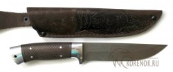Нож "Лунь-3" (дамасская сталь. цельнометаллический)  - Нож "Лунь-3" (дамасская сталь. цельнометаллический) 