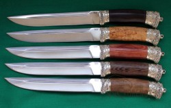 Нож Пластун-с (сталь 95Х18, карельская береза, мельхиор) - Нож Пластун-с (сталь 95Х18, карельская береза, мельхиор)