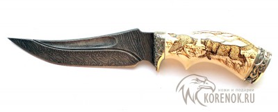 Нож Корсар (дамасская сталь, кость, мельхиор) вариант 2  Общая длина mm : 270Длина клинка mm : 155Макс. ширина клинка mm : 38Макс. толщина клинка mm : 2.8