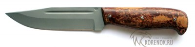 Нож Лось-2 цельнометаллический (быстрорез Р12М5ФЗМП) вариант 2 Общая длина mm : 260-280Длина клинка mm : 140-155Макс. ширина клинка mm : 30-35Макс. толщина клинка mm : 2.6-4.5