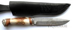 Нож Сиг-3 (трехслойный ламинат, рог, мельхиор) вариант 5 - IMG_2320.JPG
