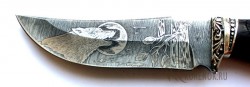 Нож "Восток" (дамасская сталь, резной)  - IMG_1584.JPG