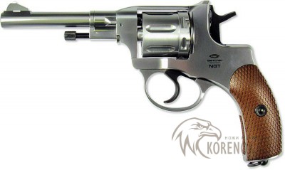 Револьвер пневматический Gletcher NGT Silver (Наган) Емкость магазина (шт) 7Калибр (мм/дюймы) 4.5/.177Тип Air GunДульная энергия (дж) 3.0Начальная скорость пули (м/с) 120