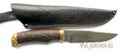 Нож Лиса (дамасская сталь, резной)  - IMG_4549de.JPG