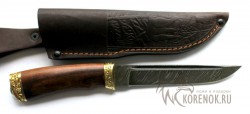 Нож Аскет  (Дамасская сталь, палисандр, латунь)  - IMG_450969.JPG