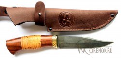 Нож  "Сибиряк-2"  (дамасская сталь, наборная береста,палисандр)  вариант 2 - IMG_0099zh.JPG