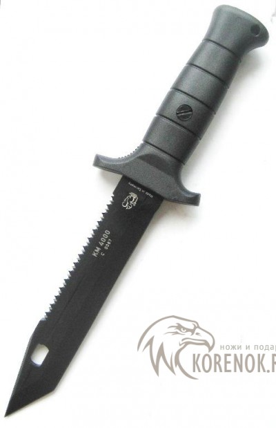 Боевой нож KM 4000 Длина общая: 302 мм Длина клинка: 172 мм Толщина клинка: 5 мм 
