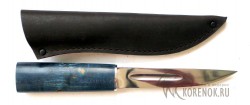 Нож "Якутский" (сталь 95х18, стабилизированная карельская береза)  - Нож "Якутский" (сталь 95х18, стабилизированная карельская береза) 