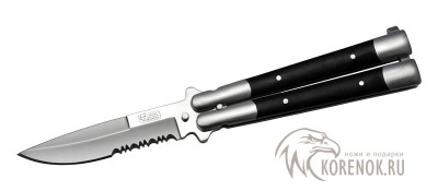 Нож S95  Баллисонг (бабочка)   Общая длина mm : 200Длина клинка mm : 80Макс. ширина клинка mm : 18Макс. толщина клинка mm : 3.5 