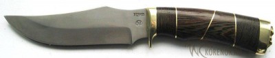 Нож Кенариус (сталь Х12МФ, венге, латунь) Общая длина mm : 260-270Длина клинка mm : 135-145Макс. ширина клинка mm : 30-34Макс. толщина клинка mm : 2.2-2.4