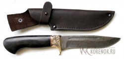 Нож "Классика" (дамасская сталь, черный граб) - Нож "Классика" (дамасская сталь, черный граб)