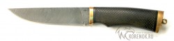 Нож "Лунь-2" (дамасская сталь, насечка)  - Нож "Лунь-2" (дамасская сталь, насечка) 