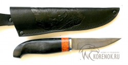 Нож  "Пехотный"  (дамасская сталь, черный граб, карелка) - Нож  "Пехотный"  (дамасская сталь, черный граб, карелка)