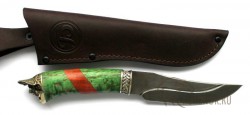 Нож Егерь (литой булат, стабилизированная древесина, мельхиор) - IMG_8810.JPG