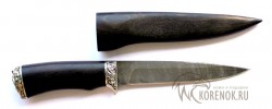 Нож  "Пехотный"  (дамасская сталь, травление, деревянные ножны) - IMG_8365.JPG