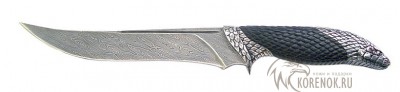 Нож Змея (дамасская сталь) Общая длина 351 мм Длина клинка 205 мм Наибольшая ширина клинка 37 мм Толщина обуха 3. 5 мм 