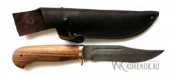 Нож "Рыбацкий" (дамасская сталь, орех)  - Нож "Рыбацкий" (дамасская сталь, орех) 
