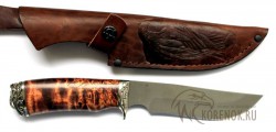 Нож Цезарь (литой булат, стабилизированная карельская береза, мельхиор) - IMG_1882.JPG